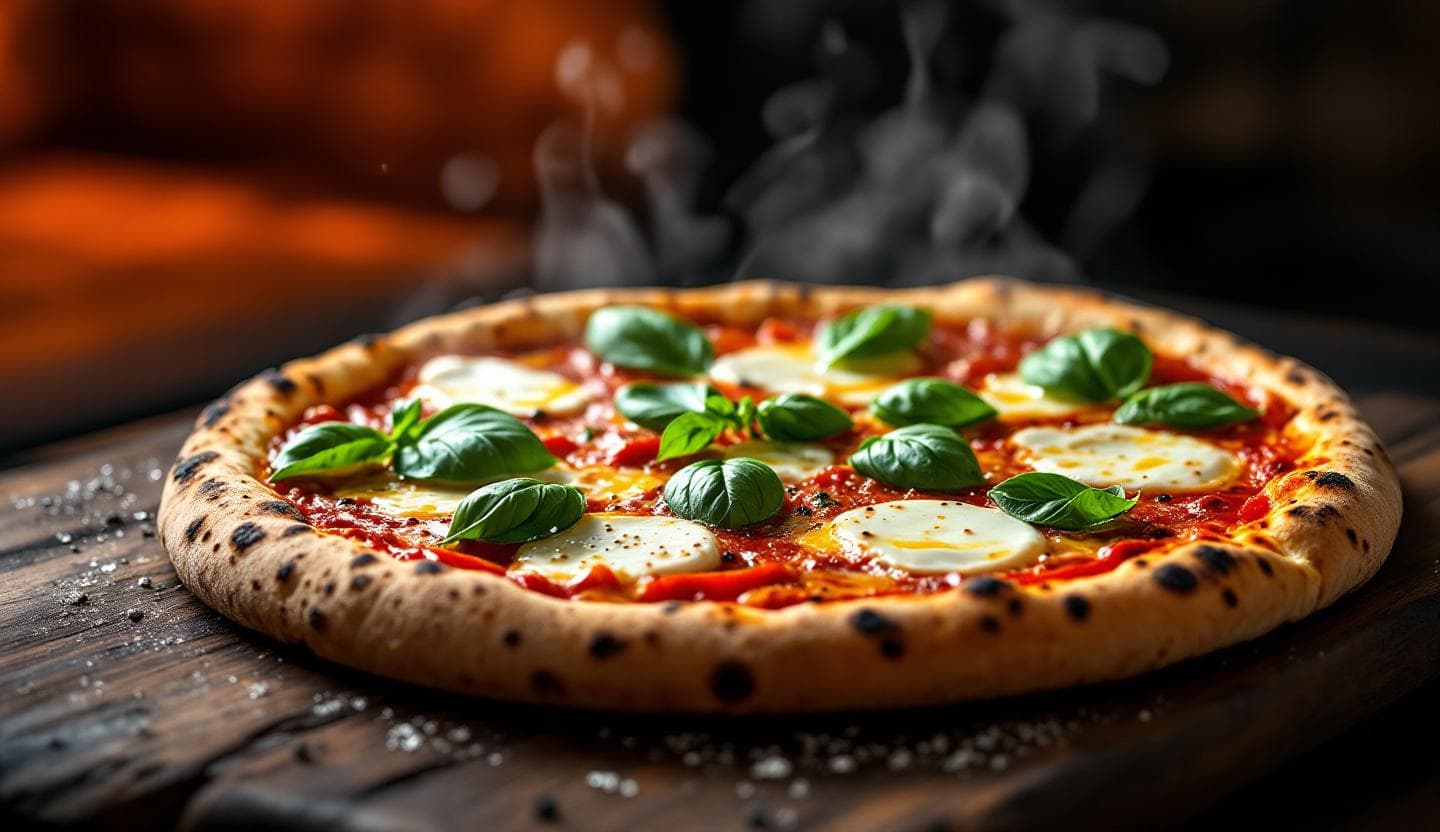 Napoletanische Pizza aus dem Holzofen — Pizza Mario Hamburg